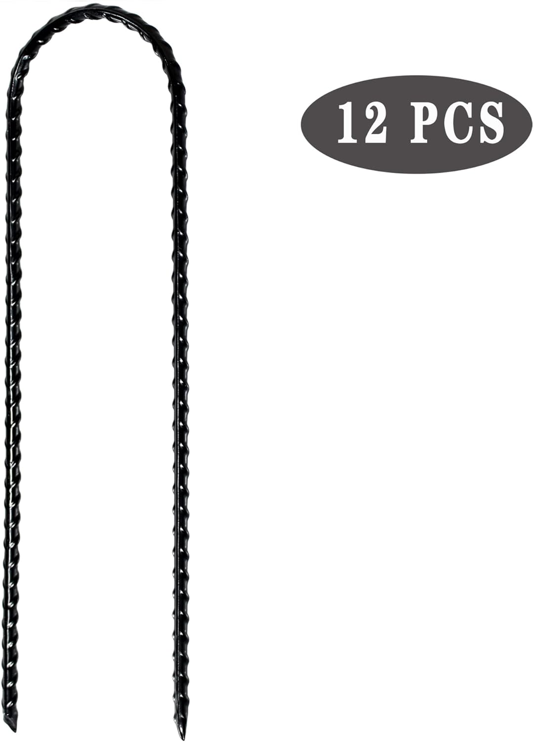 10"x2" Trampolines Wind Stakes Heavy Duty U Shape Galvanized Steel Trampoline Stakes Ground Anchors