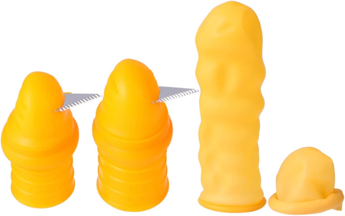 MERRYHAPY Thumb Vegetable Fruit Picker 4pcs Silicone Gardening Tool with Portable and Compact for