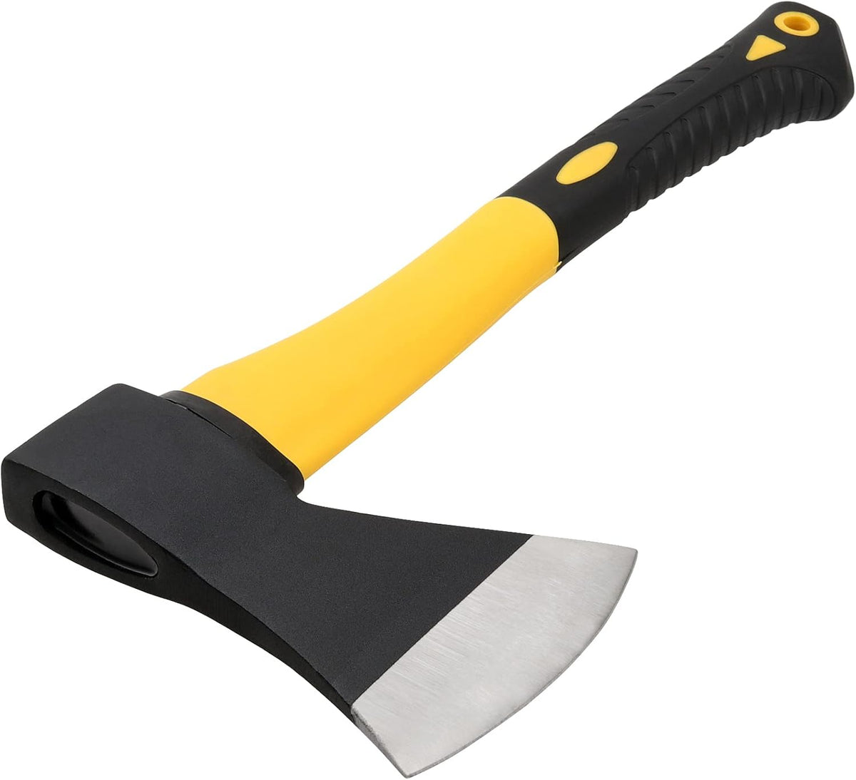 2 Pack 15 Inch Chopping Axe, Camping Axe with Rubber Cover, Forged Carbon Steel Heat Treated Blade