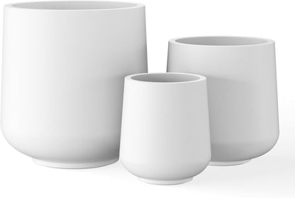 Kante 15.3"+11.6"+8.2" Dia Round Concrete Planter, Large Outdoor Indoor Planter Pots Containers