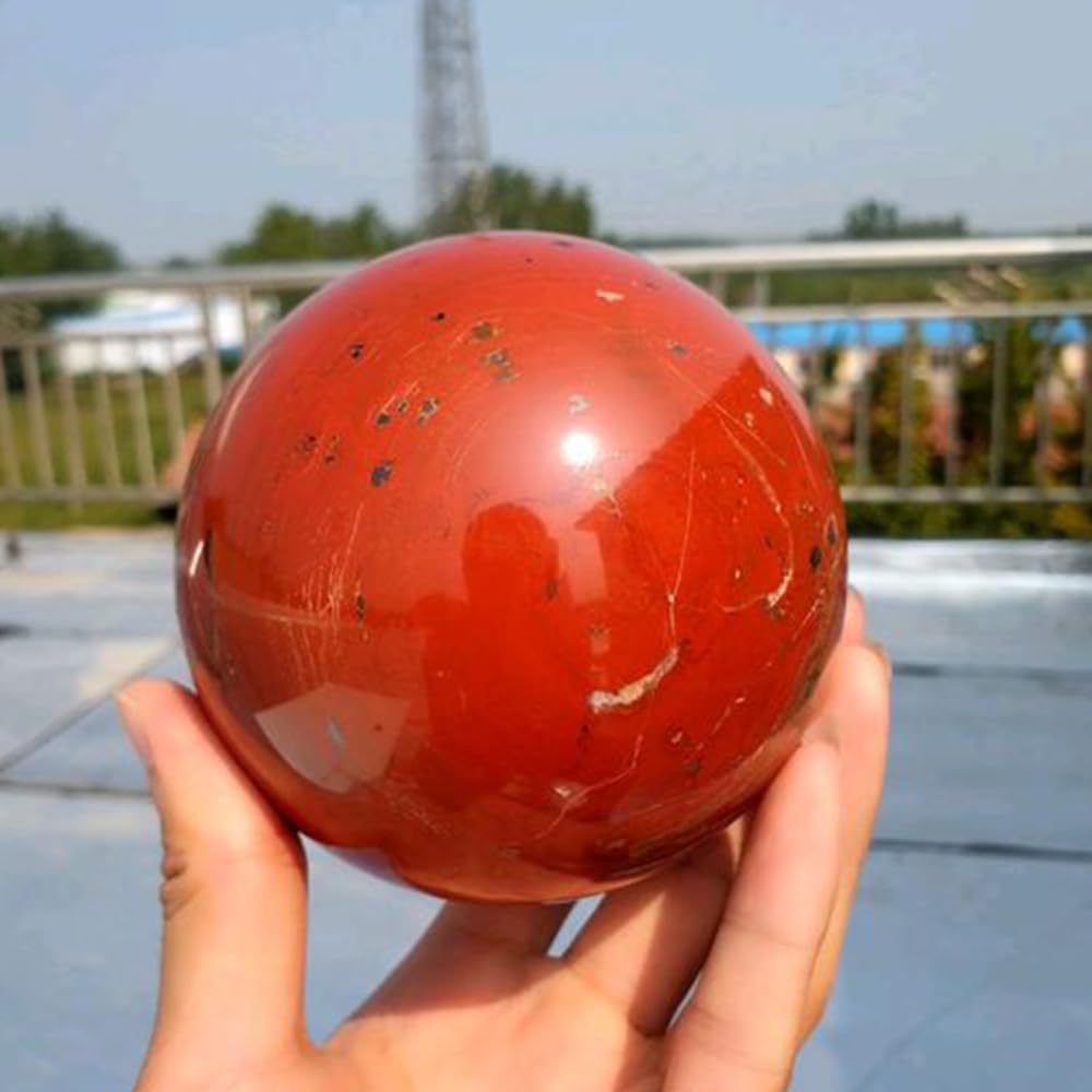 5-6CM/1.97-2.36inch Magical Natural Red Jasper Stone Ball Quartz Crystal Mineral Reiki Treatment