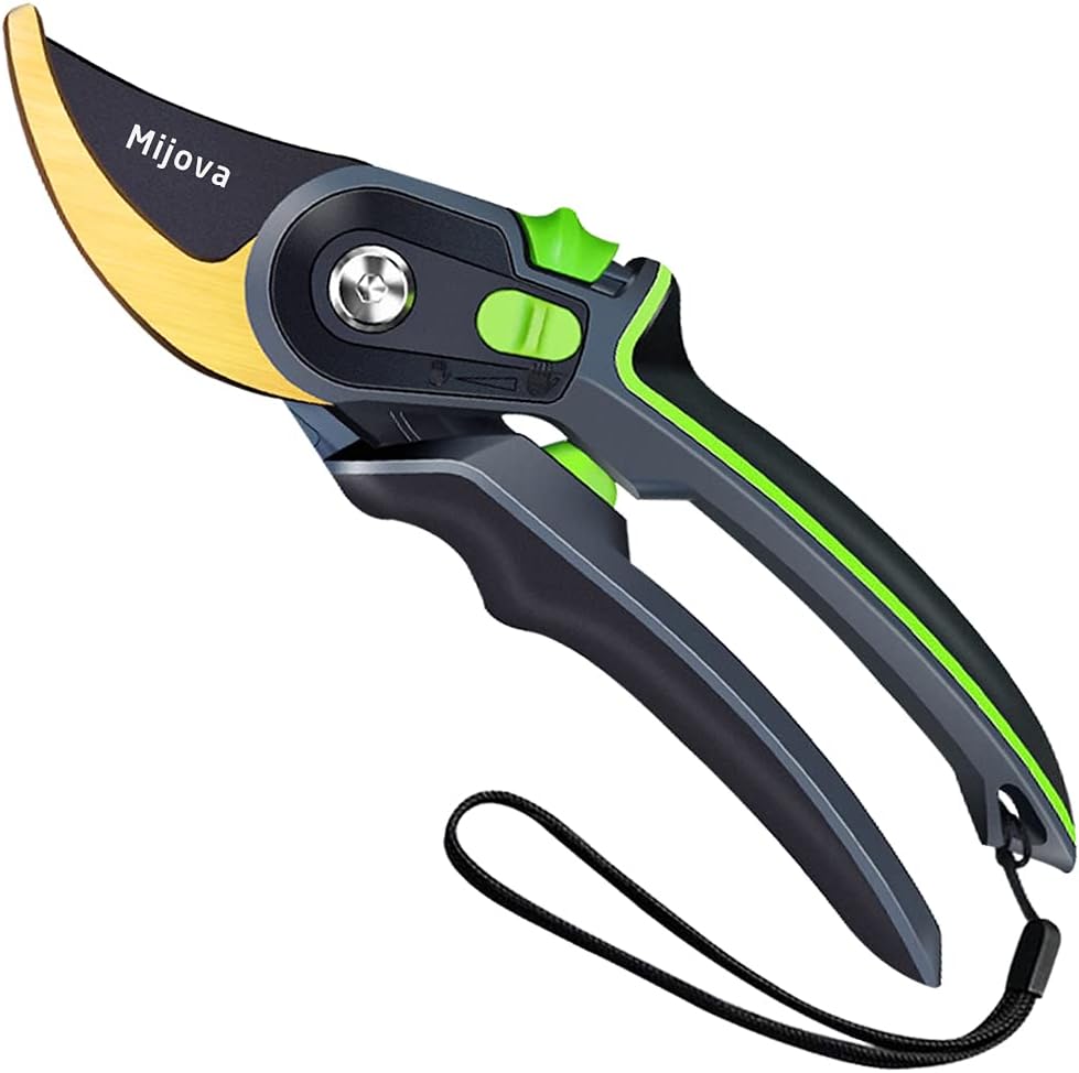 Pruning Shears, Heavy Duty Handheld Gardening Scissors, High Carbon Steel Plant Shears Use for