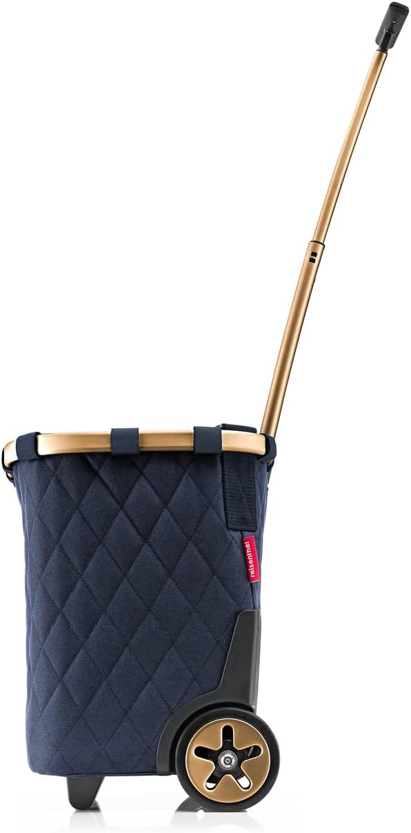 reisenthel carrycruiser Rhombus Midnight Gold - Portable Shopping Trolley with Sturdy Aluminum