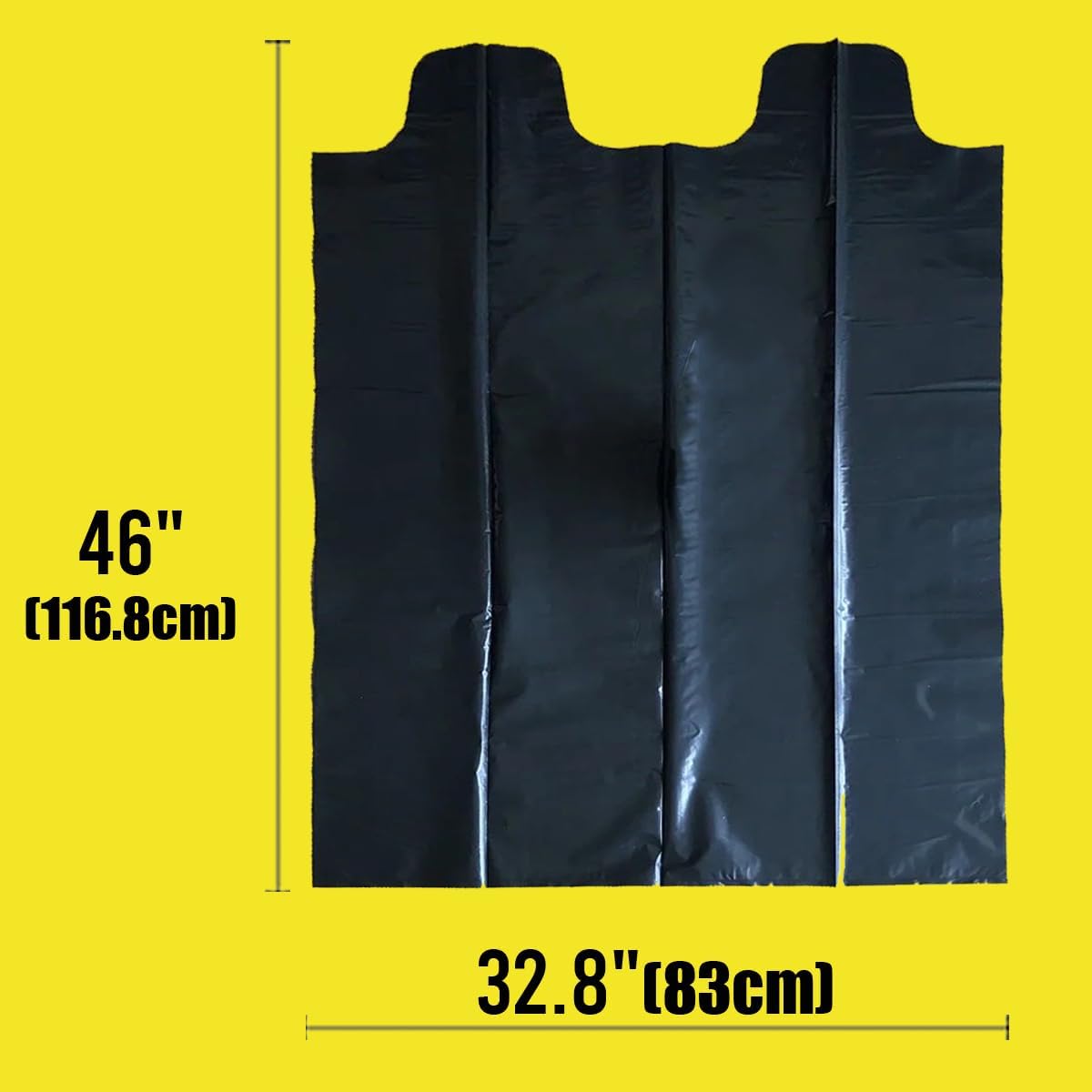 Contractor Heavy Duty Trash Bags 42 Gallon | 26 Count | 3 MIL | 32.8" X 46" | Large Black Flap Tie