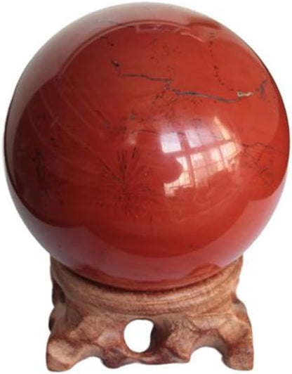 6-7CM/2.36-2.76inch Magical Natural Red Jasper Stone Ball Quartz Crystal Mineral Reiki Treatment