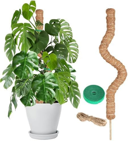 Moss Pole Monstera Plant Support – 48” Bendable Moss Pole Monstera Plant Support, Plant Stakes for