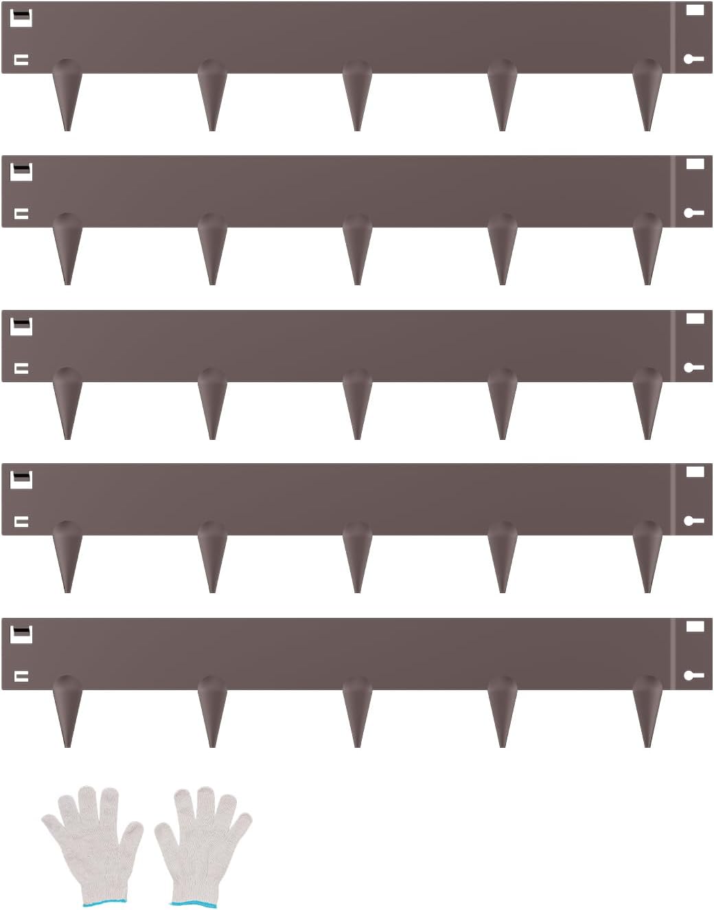 VEVOR Steel Landscape Edging, 5 Packs 39 x 4 in Rust-Resistant Metal Landscape Edging, Bendable
