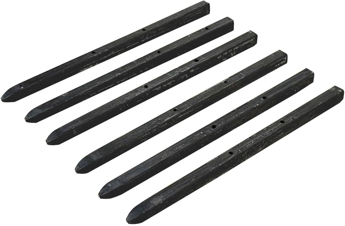 Sandbaggy Square Steel Concrete Form Stakes with Nail Holes - 5/8" Wide - Rust Resistant Coating