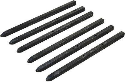 Sandbaggy Square Steel Concrete Form Stakes with Nail Holes - 5/8" Wide - Rust Resistant Coating
