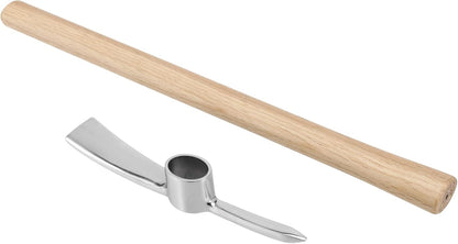 2 Pack 16 Inch Garden Pick Axe, Stainless Steel Hoe with Hardwood Handle, Pick Mattock Hoe, Mattock