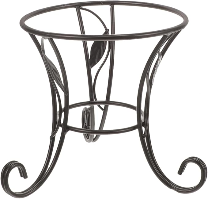 SUPVOX European Creative Metal Gazing Ball Stand, Reflective Garden Ball Holder, Iron, Black, 4.92