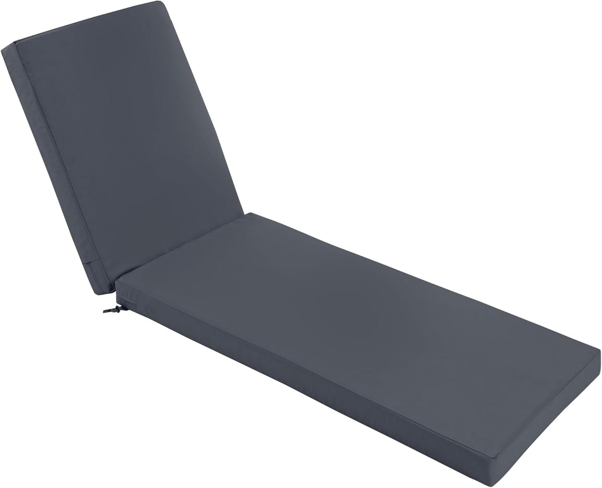 Chaise Lounge Cushions Outdoor - Waterproof and Fade Resistant Sun Lounger Replacement Cushions