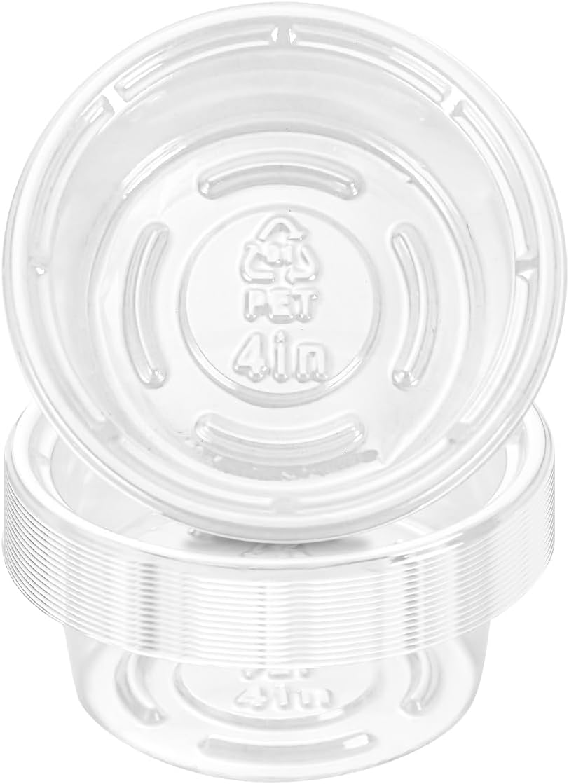 Plant Saucer 50 Pack Plant Trays for Pots 4 Inch Plastic Plant Saucers for Outdoors and Indoors
