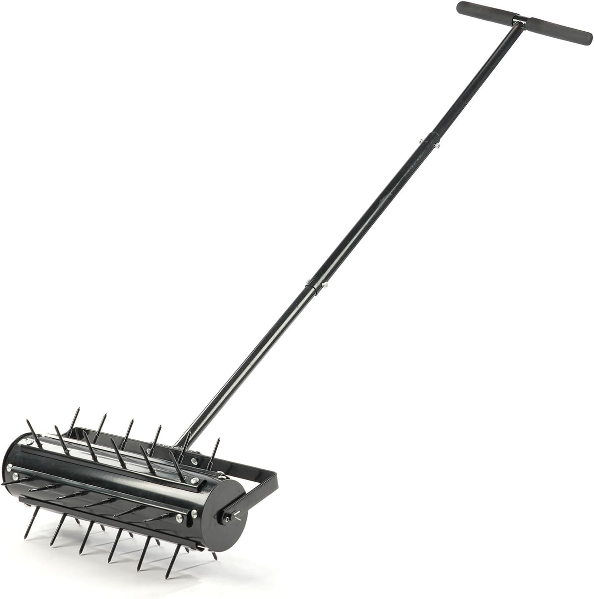 VINGLI Rolling Lawn Aerator with T-Shaped Handle, 17 inch Manual Aerator Tool, Lawn Aerator Spike