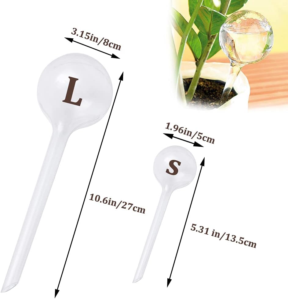 10 Pcs Clear Plant Watering Globes,Plastic Self-Watering Bulbs,Flower Automatic Watering
