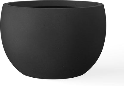 Kante 19.9" Dia Round Concrete Planter, Outdoor/Indoor Large Bowl Plant Pots with Drainage Hole and