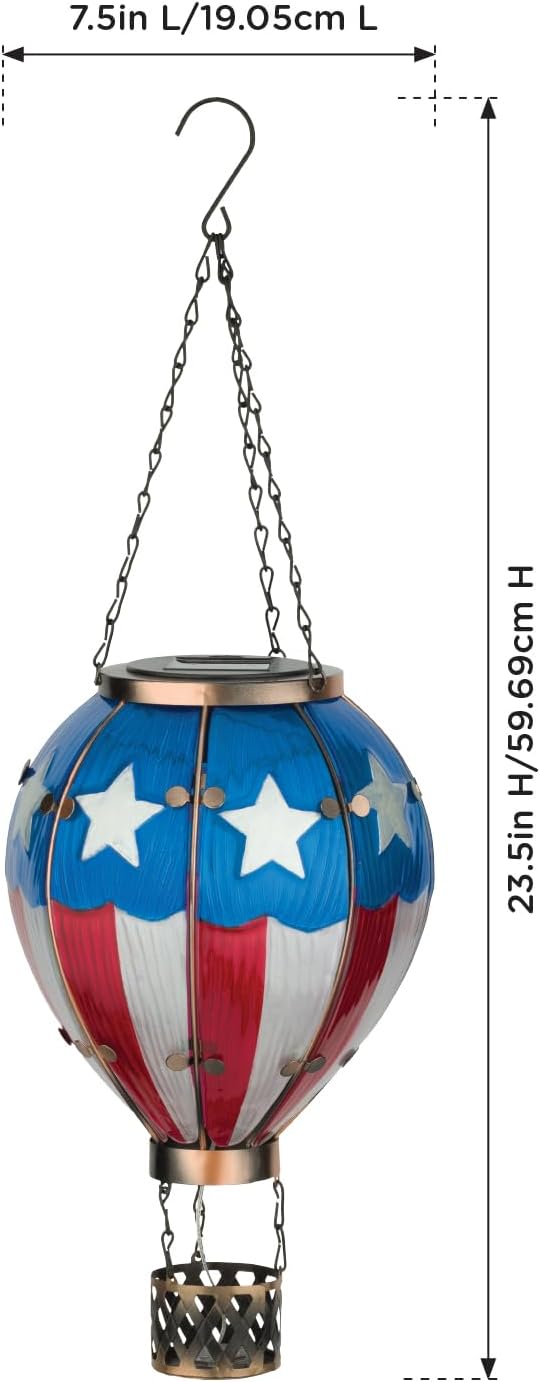 Regal Art & Gift Hot Air Balloon Solar Lantern – Hanging Solar-Powered LED Lights, Waterproof