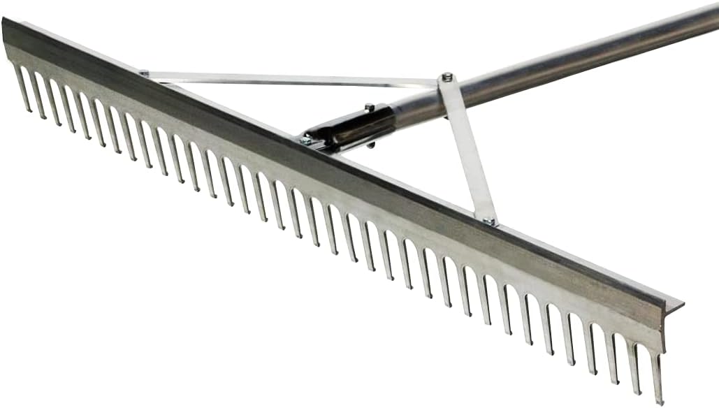 Trigon Sports Aggregate Rakes for Gardening, Ergonomic Heavy Duty Metal Rakes with Lightweight