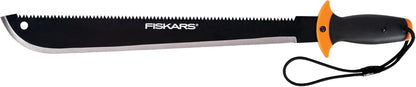 Fiskars Machete Saw, Gifts for Dad, Tempered Steel Blade and Lanyard, 18", Black