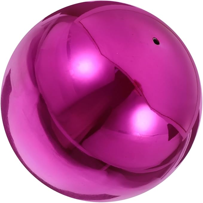 ibasenice Stainless Steel Mirror Reflective Gazing Ball 12 Inch Garden Decor - Purple Decorative