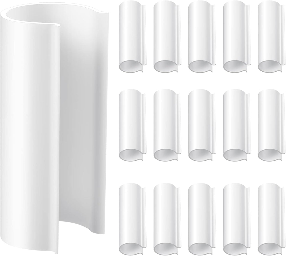 Jetec 64 Pieces Pool Cover Clamps for Above Ground Pools PVC Pipe Clips for Greenhouses, Row