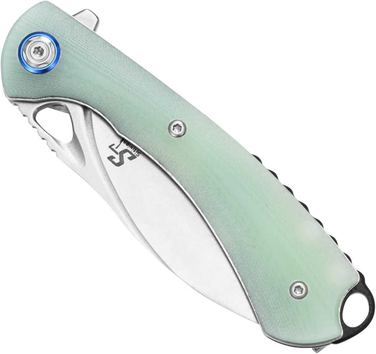 Sitivien ST147 Folding Pocket Knife,14C28N Steel Blade with G10 Handle Utility Knife EDC Tool Knife