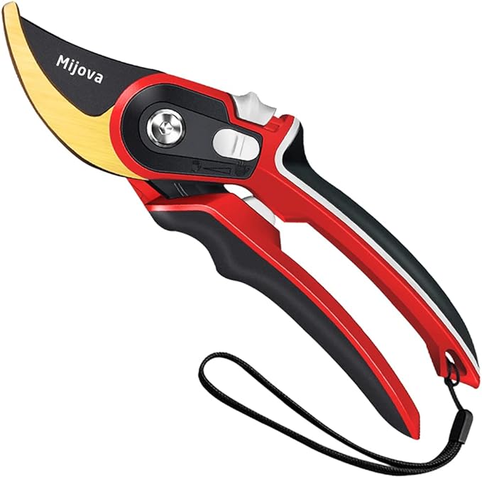 Garden Pruners, Heavy Duty Garden Clippers, Pruning Shears with Adjustable Thumb Lock, Hand