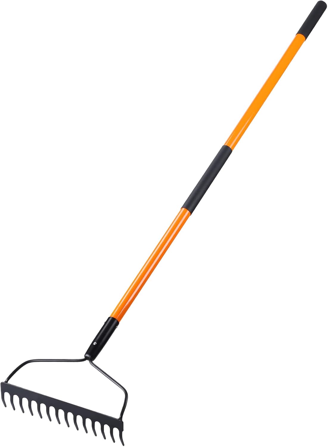 VNIMTI Garden Rake for Gardening, Heavy Duty Garden Rake for Lawns, 14 Tines Bow Rake with