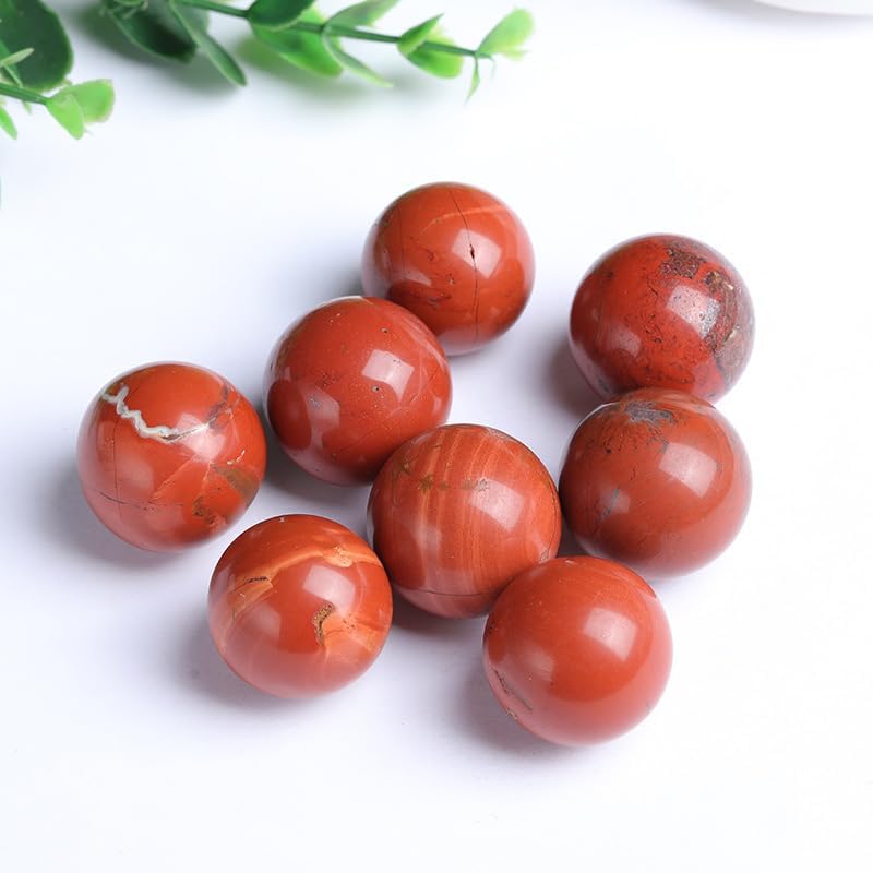 5-6CM/1.97-2.36inch Magical Natural Red Jasper Stone Ball Quartz Crystal Mineral Reiki Treatment