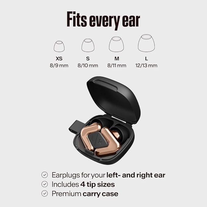Alpine Tune Earplugs, Concert Ear Plugs for Noise Reduction, High Fidelity Music Quality, 19dB