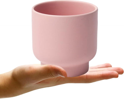 LB Pink Ceramic Plant Pots for Indoor Plants, Succulent Planters Ceramic Plant Pot, Cute Flower