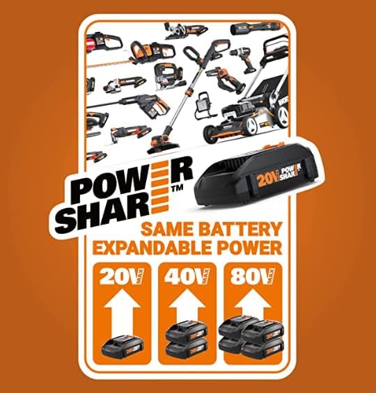 Worx String Trimmer Cordless 3.0 20V PowerShare 12" Edger & Weed Trimmer (Battery and Charger Not