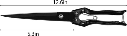 Grass Sheep Shear - Coated Wear-Resistant Handle, Manganese Steel Double-Edged, Strong Spring
