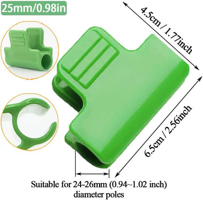 32pcs Greenhouse Frame Clips, 25mm Fixed Greenhouse Pipe Clamp Shading Film Row Tunnel Hoops