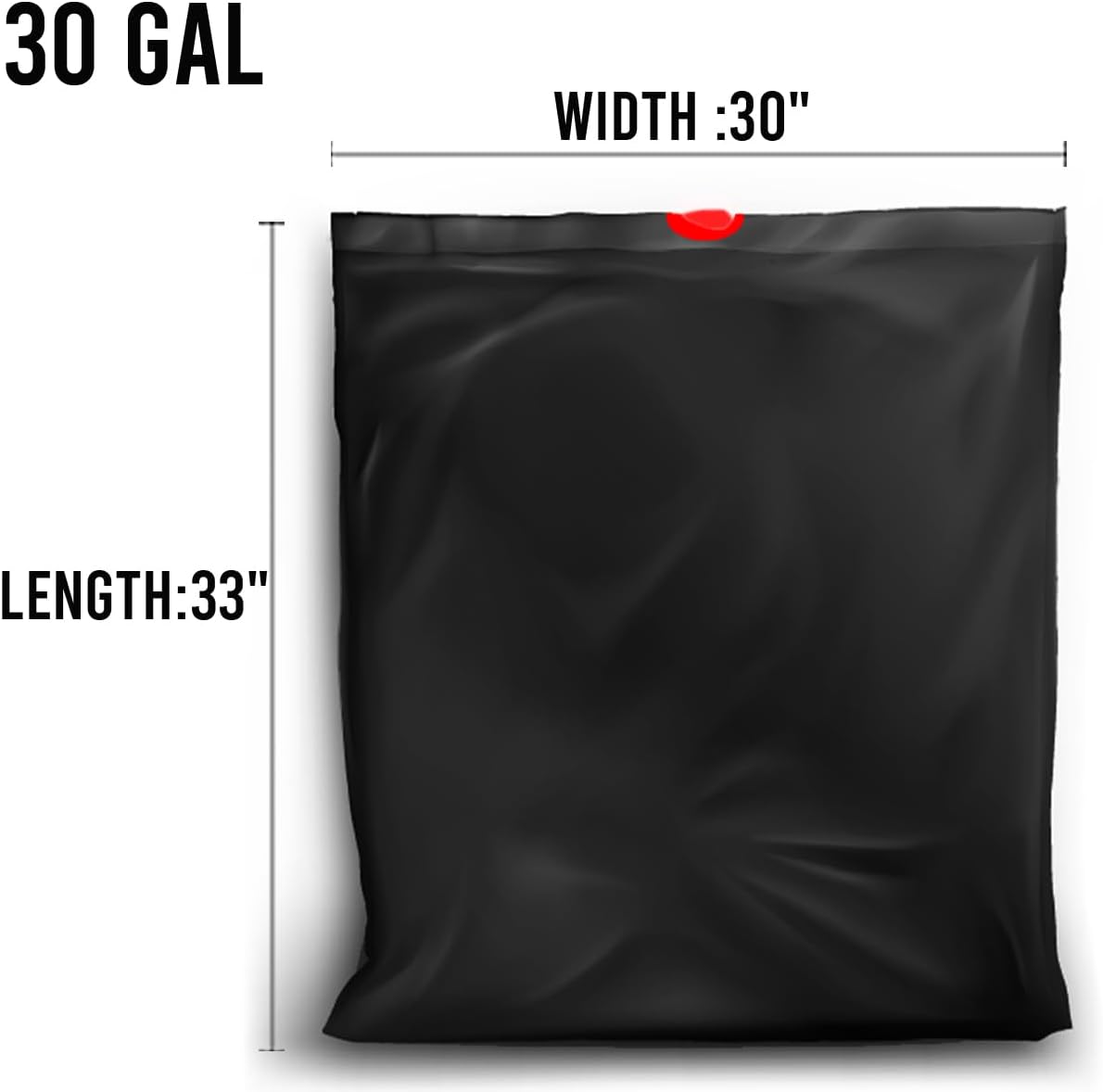30 Gallon Trash Bags Drawstring, 150 Count Bulk, Black | Unscented | Heavy Duty Multi-purpose