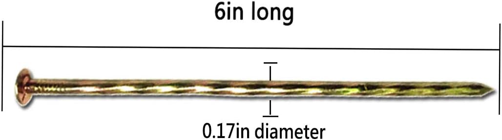 Metal Turf Stakes 200 Pcs 6-Inch Landscape Stakes, Spiral Galvanized Landscape Spikes, Garden Nails