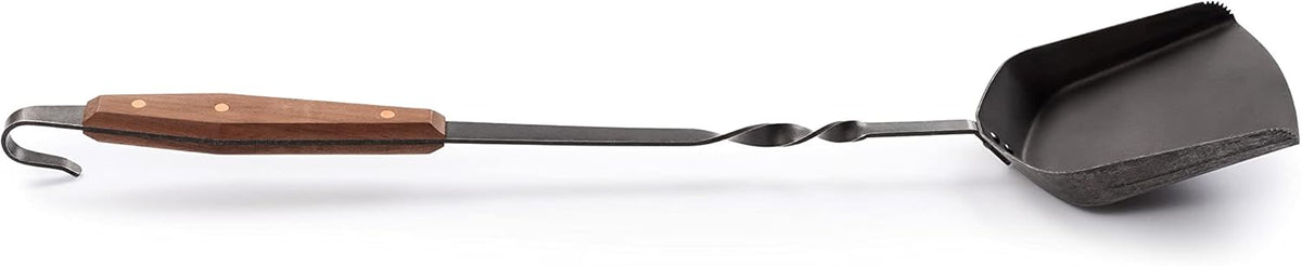 Barebones Cowboy Grill Coal Shovel - Durable Stainless Steel Ash Shovel with Walnut Handle for Fire