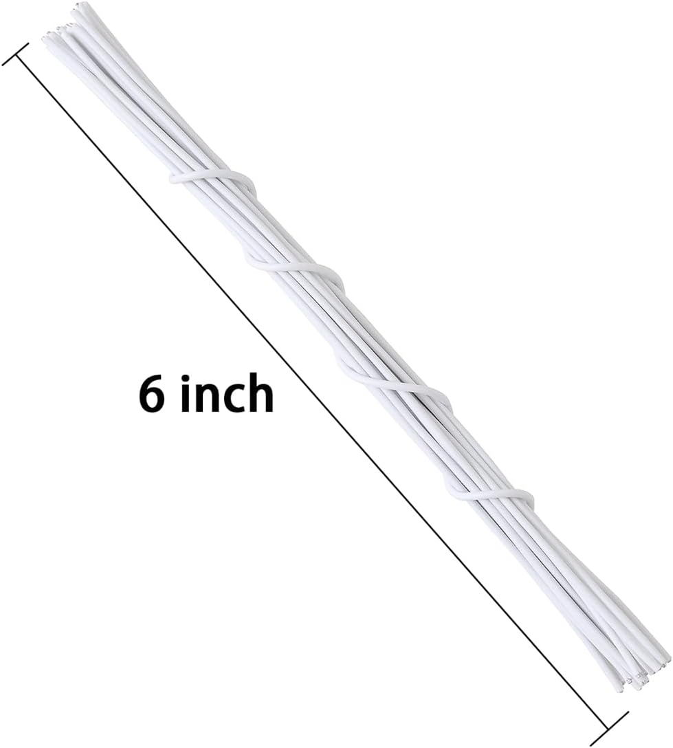 Tangyinrd 200 Pcs 6 inch Garden Twist Tie, Round Plastic Twist Ties for Plants, Vines and Wrapping