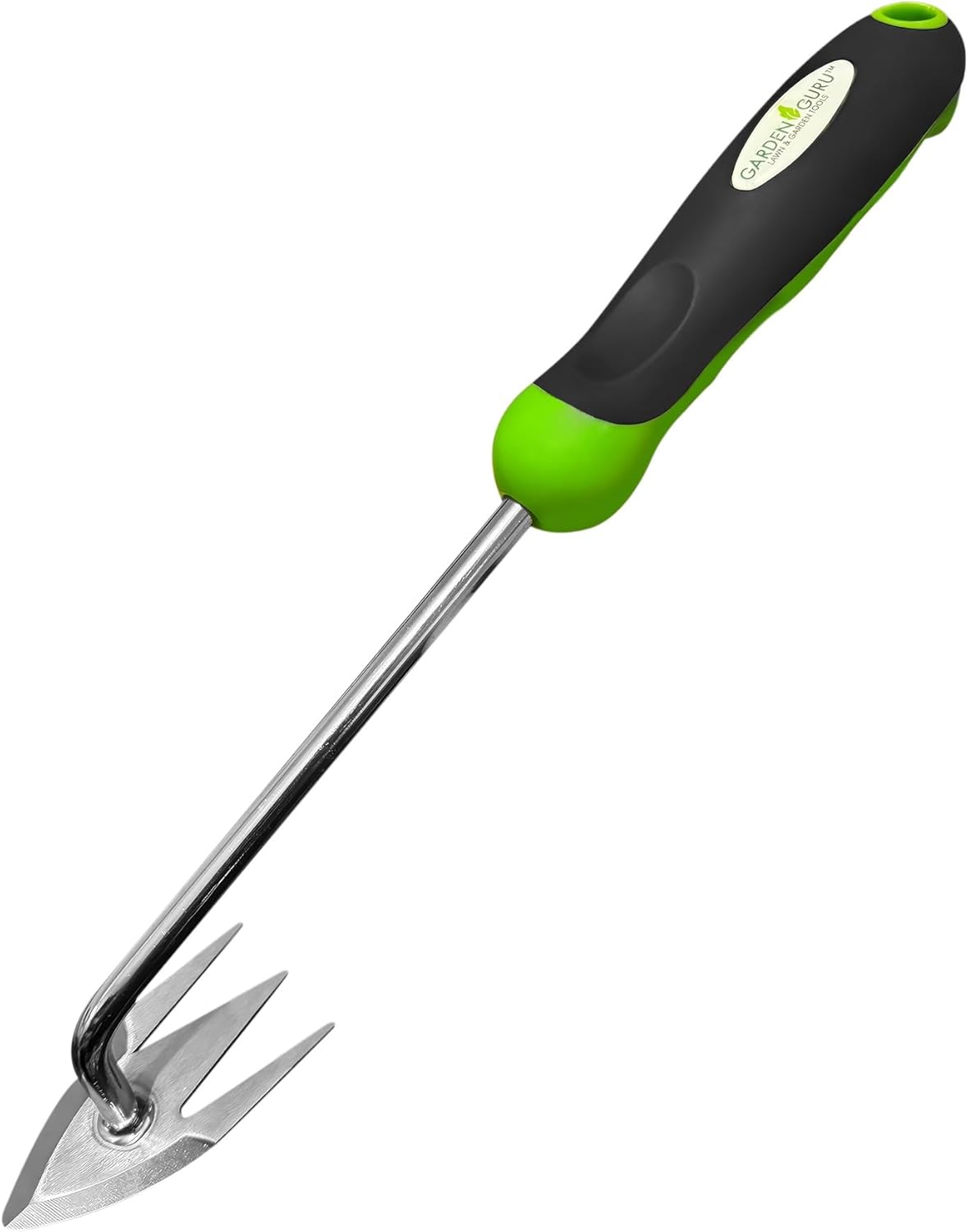 Garden Guru Root Weeder Tool with Ergonomic Handle - Stainless Steel Weed Puller for Planting