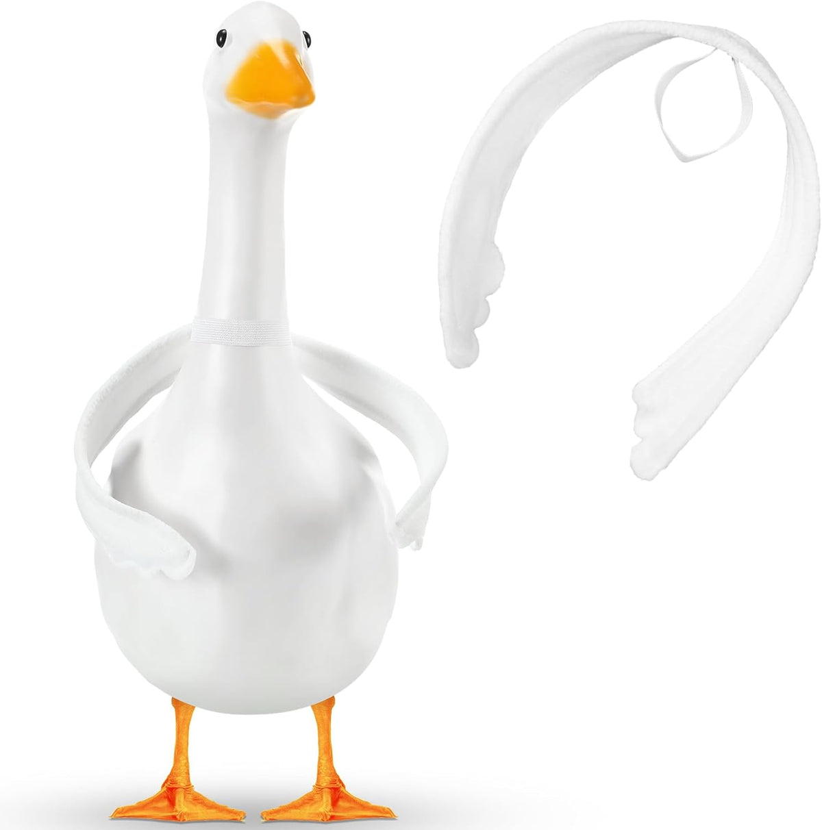 1 Pcs Poseable Goose Wings for 15”- 20" Porch Lawn Goose Outfit Accessories Poseable White Wings