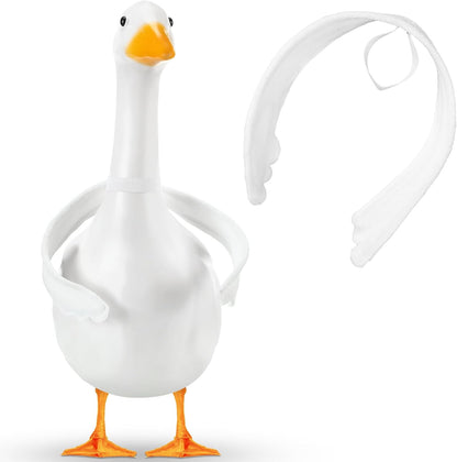 1 Pcs Poseable Goose Wings for 15”- 20" Porch Lawn Goose Outfit Accessories Poseable White Wings