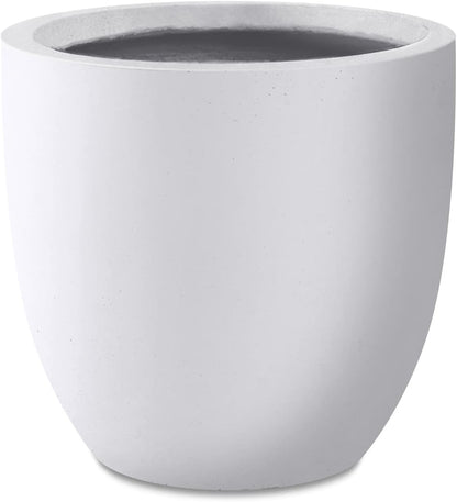 Kante 16.5" Dia Round Concrete Planter, Large Outdoor Modern Indoor Decorative Plant Pots with