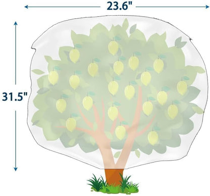 Homimp Plant Covers Freeze Protection, 4 Pack Frost Covers with Zipper Drawstring (23.6" x 31.5")