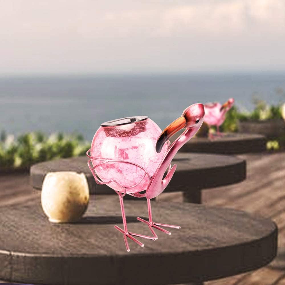 Solar Lantern Outdoor Decorative Waterproof LED Solar Lights Flamingo Tabletop Lamp for Outdoor