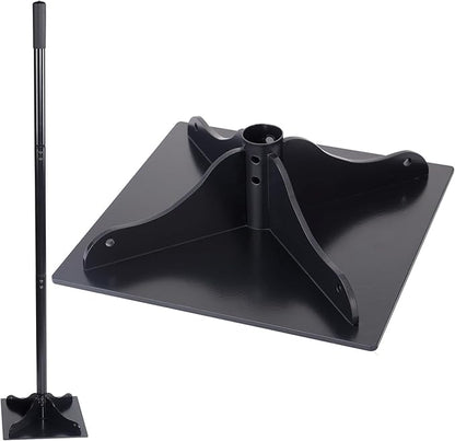Acostop Heavy-Duty Steel Tamper, 10x10 Inch Laborsaving Ergonomic Hand Soil Tamper, Garden
