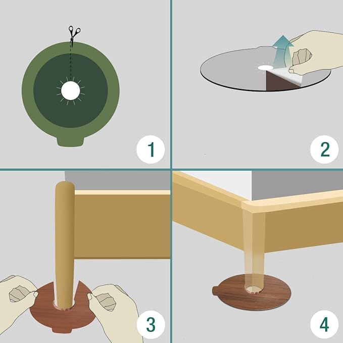 EcoVenger Bed Bug Monitor & Interceptor Super Glue Traps 48 Ct, Discreet Floor Color Classic Oak