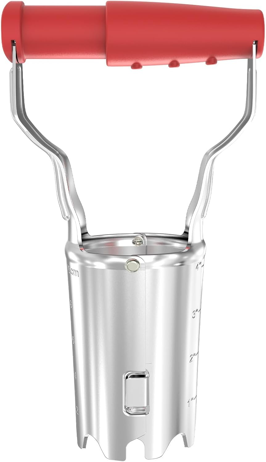 FLORA GUARD Bulb Planter with Depth Markers - Automatic Soil Releasing Seed Bulb Transplanter for