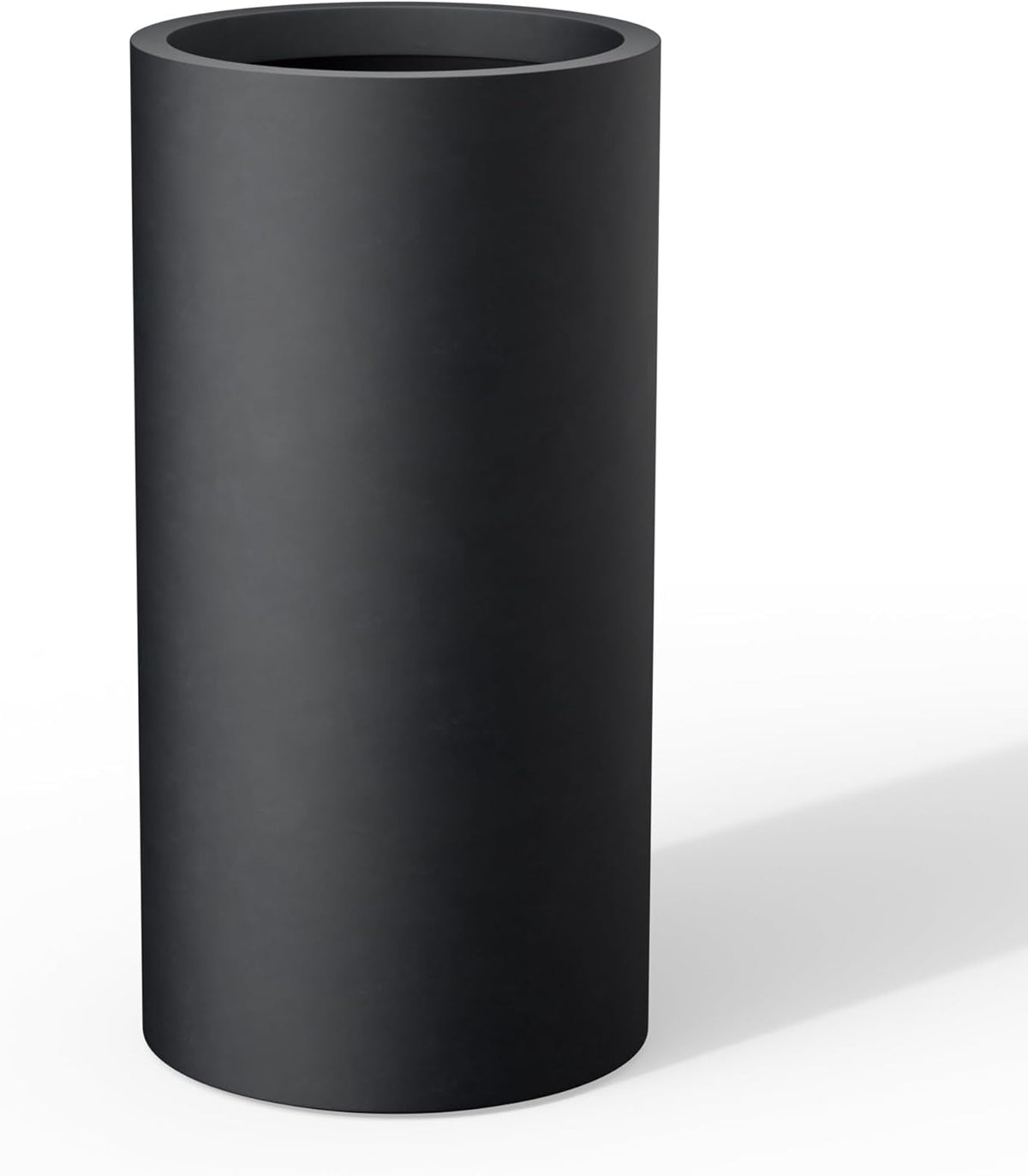 Kante 27.8 Inch Tall Cylindrical Planter, Large Round Plant Pots with Drainage Hole, Made with