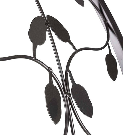 Plow & Hearth Metal Tree of Life Arched Garden Arbor w/Gate | Laser-Cut Design | Plant Support |