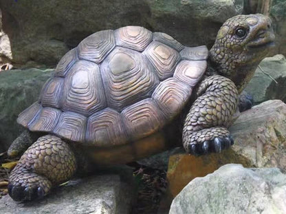 Garden Turtle Statue Decoration, Large Realistic Tortoise Figurine, Outdoor Lawn Ornament Garden